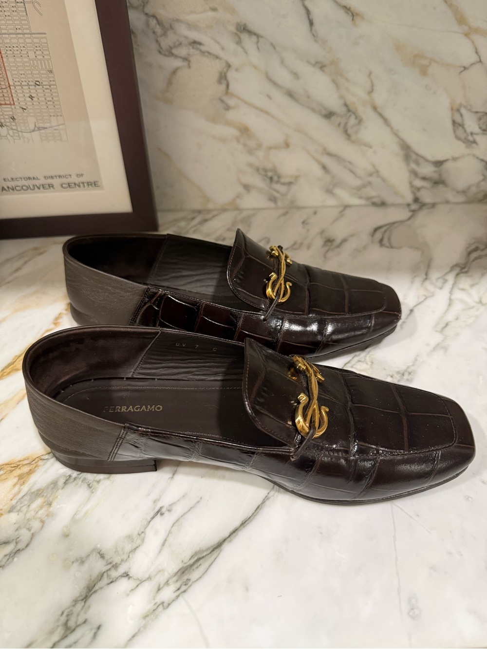 Salvatore Ferragamo Brown Leather Bit Loafers